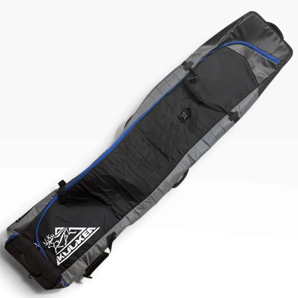 Kulkea Kantaja Wheeled Ski Bag Black Grey Blue Padded Roller Travel Case 190cm
